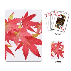 Leaves Maple Branch Autumn Fall Playing Card