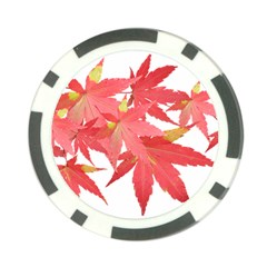 Leaves Maple Branch Autumn Fall Poker Chip Card Guard by Sapixe