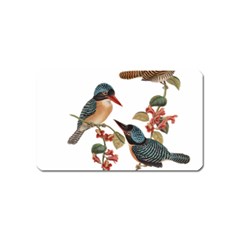 Bird Birds Branch Flowers Vintage Magnet (name Card) by Sapixe