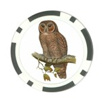 Bird Owl Animal Vintage Isolated Poker Chip Card Guard (10 pack) Front