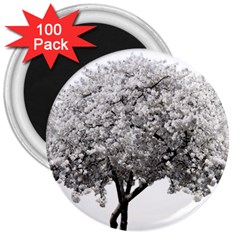 Nature Tree Blossom Bloom Cherry 3  Magnets (100 Pack) by Sapixe