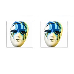 Porcelain Mask Minature Mask Cufflinks (square)