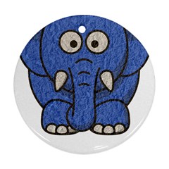 Elephant Animal Cartoon Elephants Ornament (round) by Sapixe