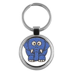 Elephant Animal Cartoon Elephants Key Chains (round)  by Sapixe