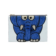 Elephant Animal Cartoon Elephants Cosmetic Bag (medium)  by Sapixe