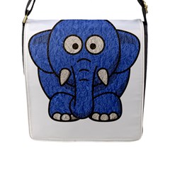 Elephant Animal Cartoon Elephants Flap Messenger Bag (l)  by Sapixe