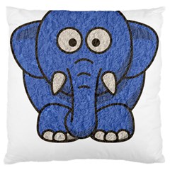 Elephant Animal Cartoon Elephants Large Flano Cushion Case (two Sides) by Sapixe