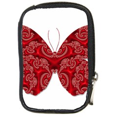 Butterfly Red Fractal Art Nature Compact Camera Cases by Sapixe