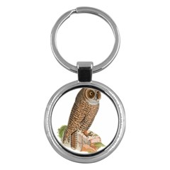 Bird Owl Animal Vintage Isolated Key Chains (round) 