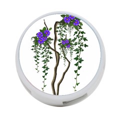 Image Cropped Tree With Flowers Tree 4-port Usb Hub (one Side)