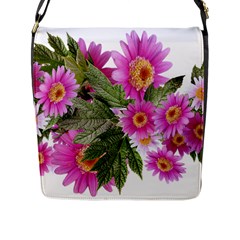 Daisies Flowers Arrangement Summer Flap Messenger Bag (l) 