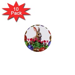 Easter Eggs Rabbit Celebration 1  Mini Buttons (10 Pack) 