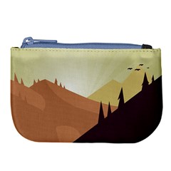Sky Art Silhouette Panoramic Large Coin Purse