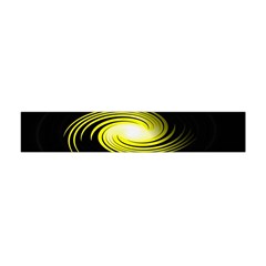 Fractal Swirl Yellow Black Whirl Flano Scarf (mini) by Sapixe