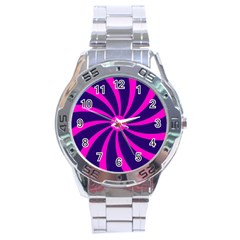 Illustration Abstract Wallpaper Stainless Steel Analogue Watch