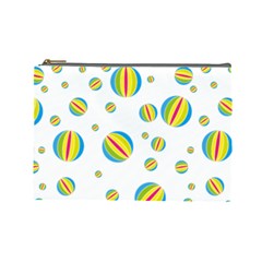 Balloon Ball District Colorful Cosmetic Bag (large)  by Sapixe