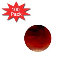 Flaming Skies Ominous Fire Clouds 1  Mini Buttons (100 Pack)  by Sapixe
