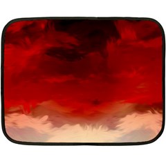 Flaming Skies Ominous Fire Clouds Double Sided Fleece Blanket (mini) 