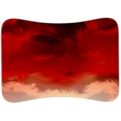 Flaming Skies Ominous Fire Clouds Velour Seat Head Rest Cushion by Sapixe
