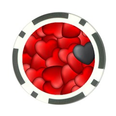 Form Love Pattern Background Poker Chip Card Guard