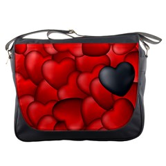 Form Love Pattern Background Messenger Bags