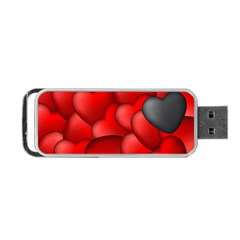 Form Love Pattern Background Portable Usb Flash (two Sides)