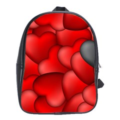 Form Love Pattern Background School Bag (xl)