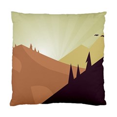 Sky Art Silhouette Panoramic Standard Cushion Case (one Side) by Sapixe