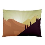 Sky Art Silhouette Panoramic Pillow Case (Two Sides) Front