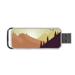 Sky Art Silhouette Panoramic Portable Usb Flash (two Sides)