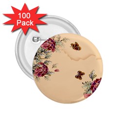 Flower Traditional Chinese Painting 2 25  Buttons (100 Pack)  by Sapixe