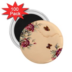 Flower Traditional Chinese Painting 2 25  Magnets (100 Pack)  by Sapixe