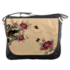 Flower Traditional Chinese Painting Messenger Bags