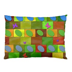 Easter Egg Happy Easter Colorful Pillow Case (two Sides) by Sapixe