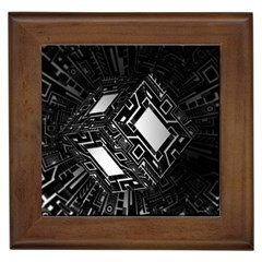 Technoid Future Robot Science Framed Tiles by Sapixe