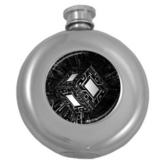 Technoid Future Robot Science Round Hip Flask (5 Oz) by Sapixe