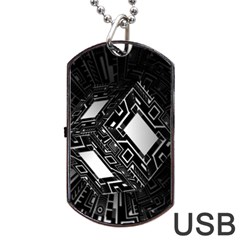 Technoid Future Robot Science Dog Tag Usb Flash (one Side) by Sapixe