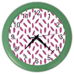 Cacao Fruits Pattern Color Wall Clocks by dflcprints
