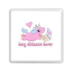 Long Distance Lover - Cute Unicorn Memory Card Reader (square)  by Valentinaart