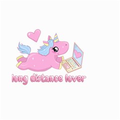 Long Distance Lover - Cute Unicorn Small Garden Flag (two Sides) by Valentinaart