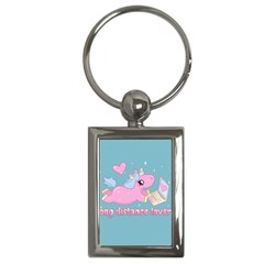 Long Distance Lover - Cute Unicorn Key Chains (rectangle)  by Valentinaart