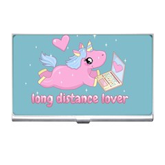 Long Distance Lover - Cute Unicorn Business Card Holders by Valentinaart