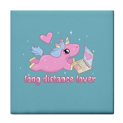 Long Distance Lover - Cute Unicorn Face Towel by Valentinaart