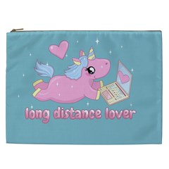 Long Distance Lover - Cute Unicorn Cosmetic Bag (xxl)  by Valentinaart