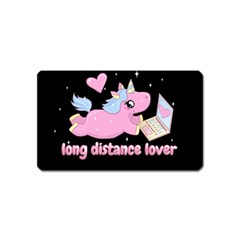 Long Distance Lover - Cute Unicorn Magnet (name Card) by Valentinaart