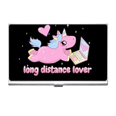 Long Distance Lover - Cute Unicorn Business Card Holders by Valentinaart