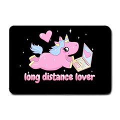 Long Distance Lover - Cute Unicorn Small Doormat  by Valentinaart