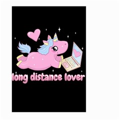 Long Distance Lover - Cute Unicorn Large Garden Flag (two Sides) by Valentinaart