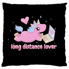 Long Distance Lover - Cute Unicorn Standard Flano Cushion Case (two Sides) by Valentinaart