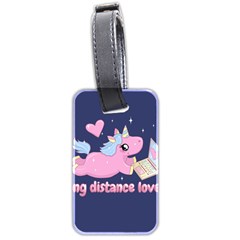 Long Distance Lover - Cute Unicorn Luggage Tags (two Sides) by Valentinaart